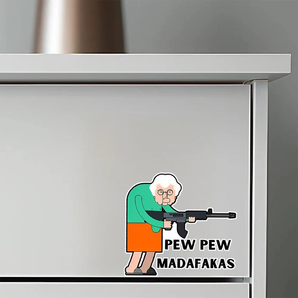 ملصق سيارة فينيل مقاوم للماء من Pew Pew Madafakas، 13 × 12 سم، ملحقات ديكور خارجية للسيارة والدراجات النارية والكمبيوتر المحمول - 4