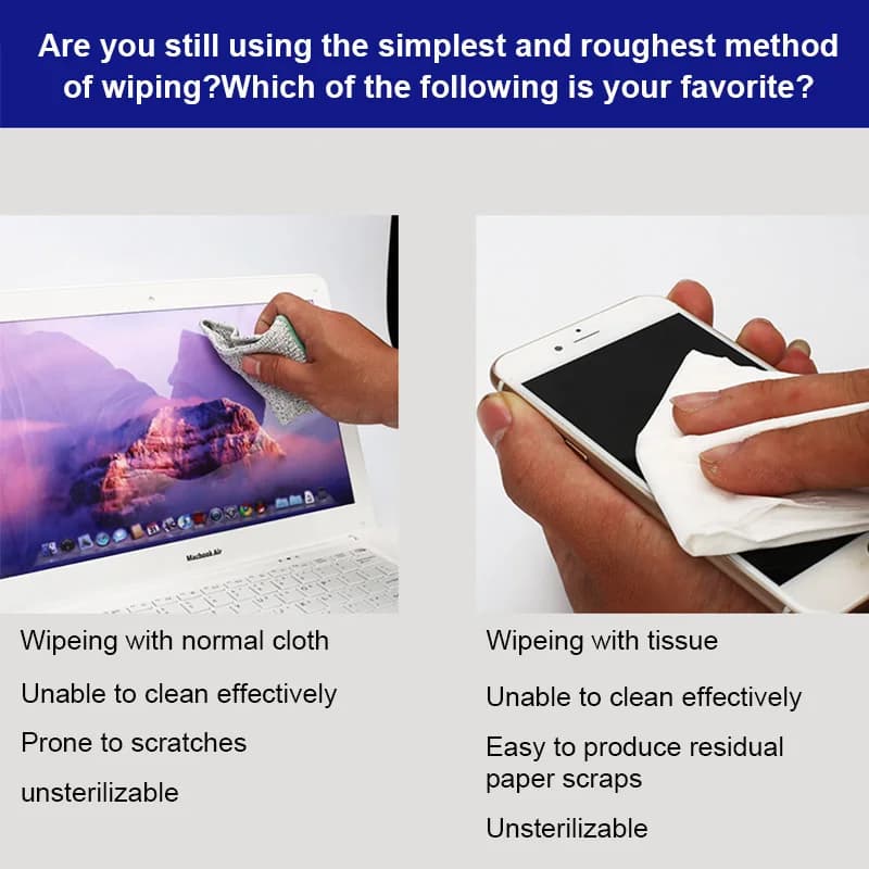 MECHANIC HK5090 10*10cm Dust Free Cloth Soft Cleanroom Wiper Microfiber Wipe Non-dust Fabric Clean LCD Repair Cloth for Phone - 6