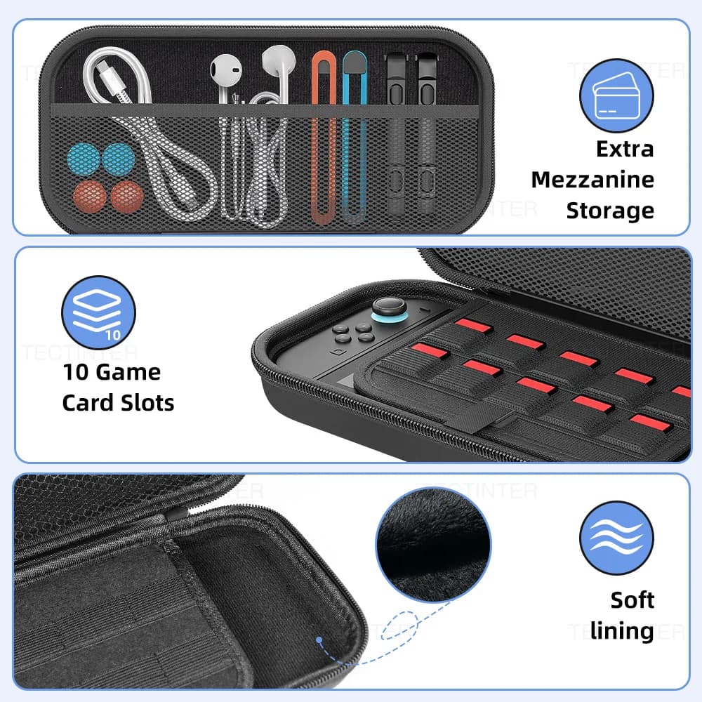 Portable Travel Case for Nintendo Switch 2 EVA Game Console Gamepad Bag Shockproof Protective Bag for NS 2 Controller Accessory - 3
