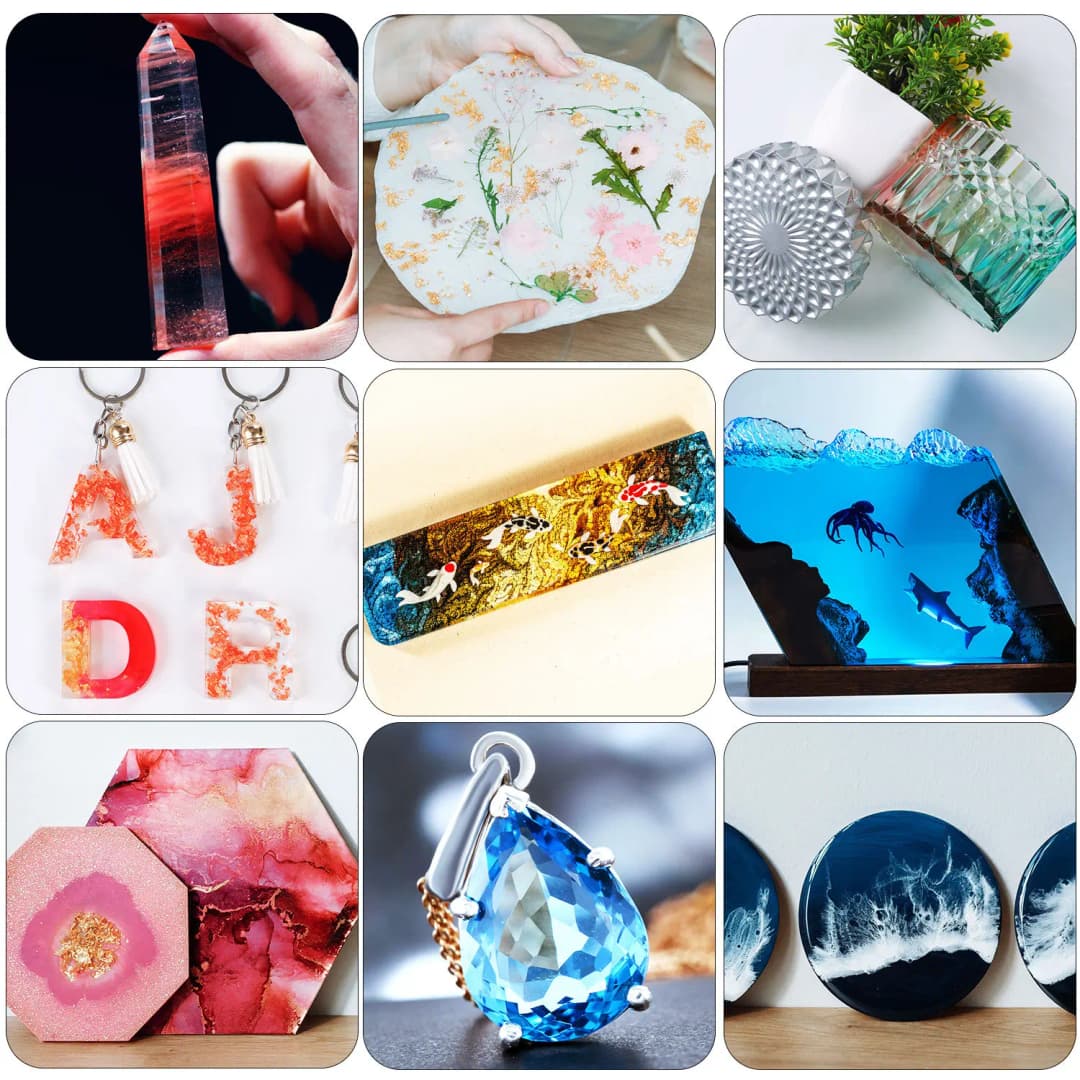 500 جرام/1000 جرام AB غراء راتنجات الايبوكسي عالي الوضوح سريع الجفاف لاصق صلابة عالية لتقوم بها بنفسك لوازم لصنع المجوهرات غراء الراتنج - 6