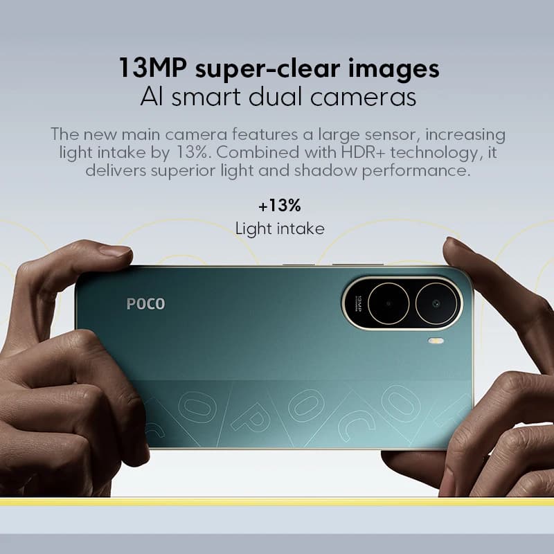 هاتف POCO C81 Pro - الإصدار العالمي، معالج UNISOC T7250، شاشة LCD بحجم 6.9 بوصة، كاميرا 13 ميجابكسل، شحن 15 واط، بطارية 6000 مللي أمبير - 5