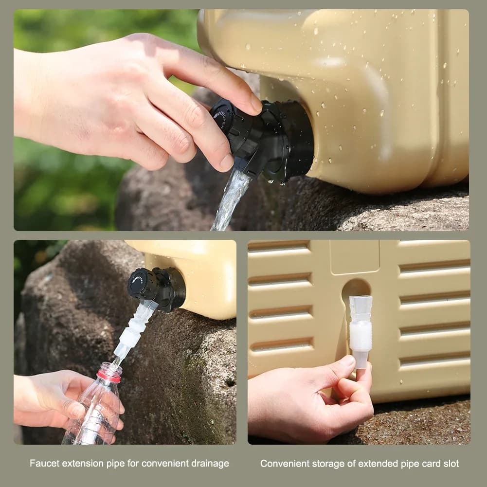 11/12/18.5/25L Water Jug Camping Large Capacity Water Bucket With Detachable Faucet Leak-Proof Portable Car Water Tank Carrier - 5
