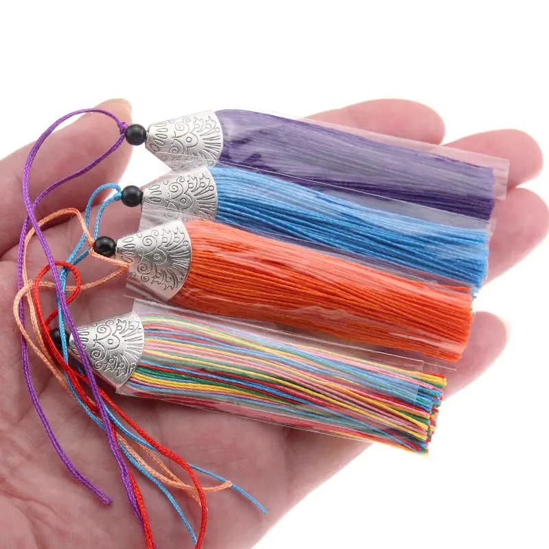 3 قطعة 80 مللي متر الحرير شرابة هامش قلادة شرابة زينة الستار فرشاة ديكور للأمتعة أقراط Craft بها بنفسك الحرفية لوازم مجوهرات اكسسوارات - 4