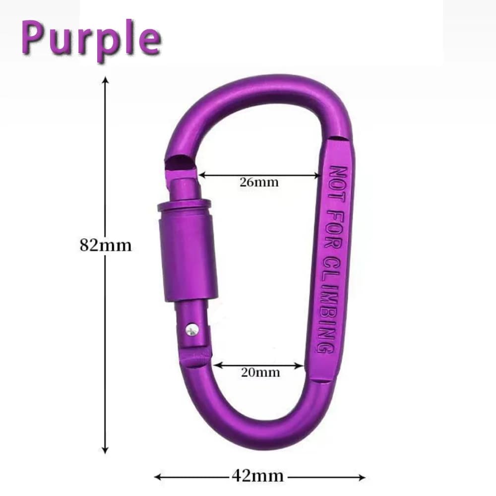 Outdoor Aluminium Alloy Sports Keychain High Quality Multi Colors with Lock D-shape Carabiner Camping Hiking Hook Outdoor Tool - 6