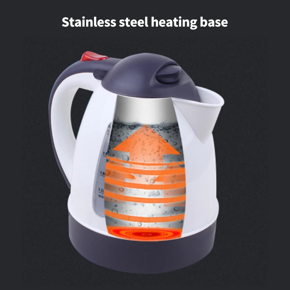 1000mL Car Electric Kettle 12V/24V 150W Portable Cigarette Lighter Kettle for Trip Travel Car Truck Travel Coffee Heated Tea Pot - 3