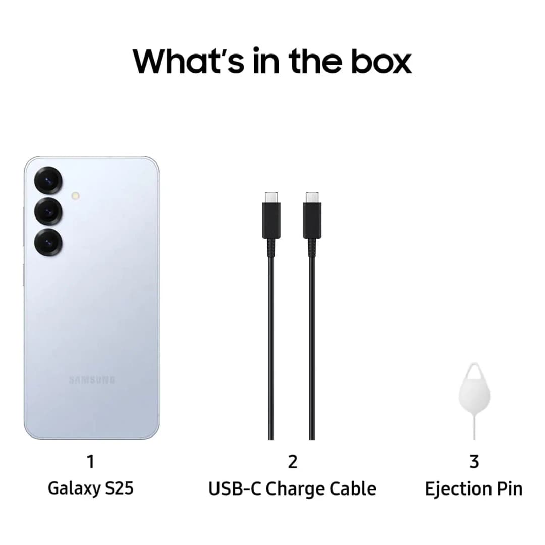 سامسونج جالاكسي S25 AI الجديد 2025، معالج سنابدراجون 8 النخبة، شاشة ديناميكية 6.2 بوصة AMOLED 2X بمعدل تحديث 120 هرتز، بطارية 4000 مللي أمبير، مقاوم للماء والغبار IP68 - 6