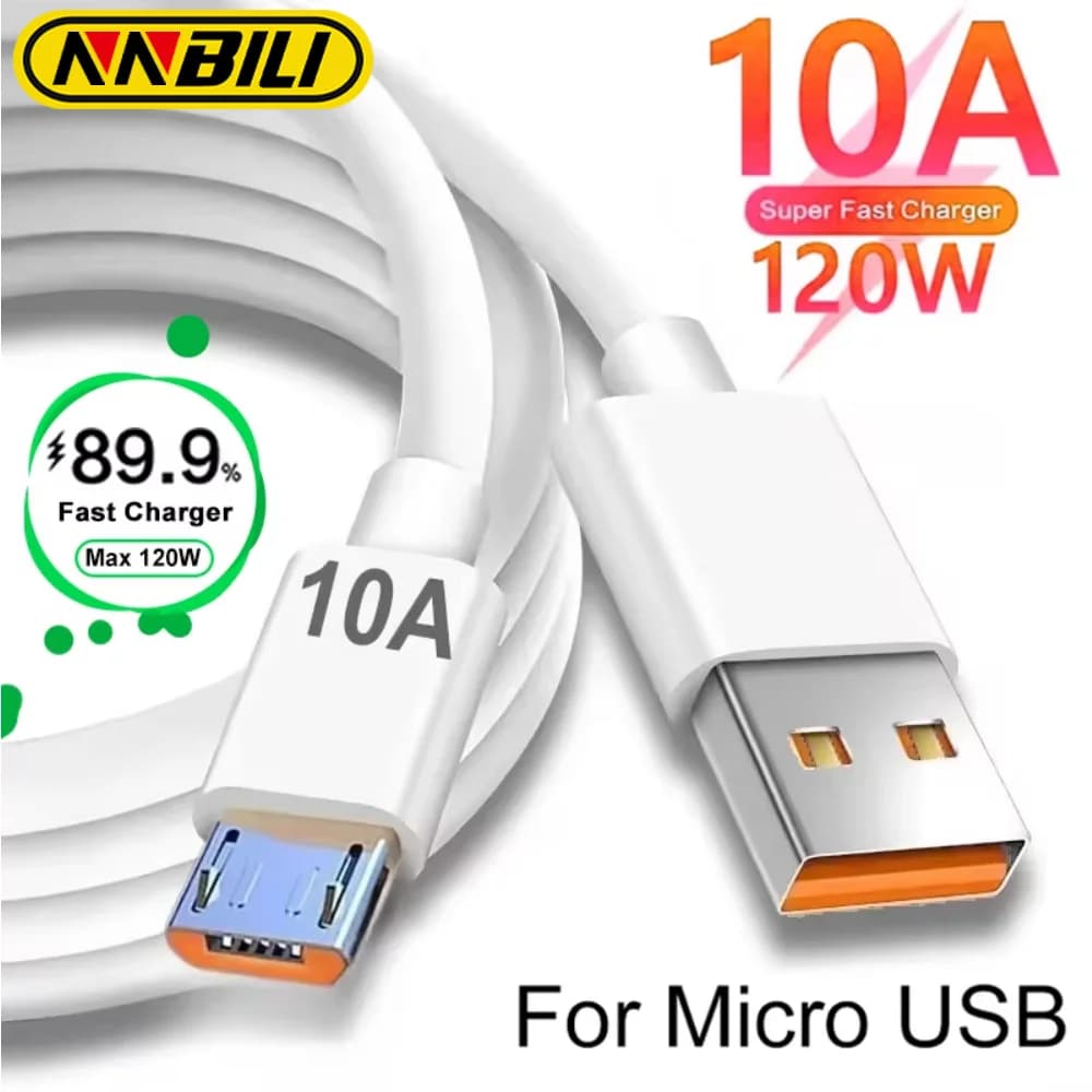 كابل NNBILI مايكرو USB، شحن سريع عالي السرعة، سلك USB لسامسونج جالاكسي S7 وS6 وPS4 وMP3 والتلفزيون وهواتف أندرويد، كابلات بيانات 1/1.5/2 متر