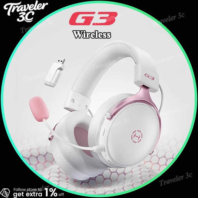 EDIFIER HECATE G3 Wireless Edition 2.4G Wired/Bluetooth Four Mode THX Spatial Audio Over-Ear Headset for Gaming & PC Delta FPS