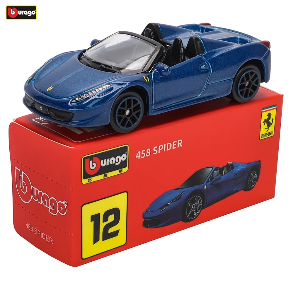 ببوراجو 1:64 فيراري SP3 458 599 ENZO F12 موديل صغير قابل للجمع من سبائك معدنية، لعبة هدية وديكور كلاسيكي وفاخر - 2