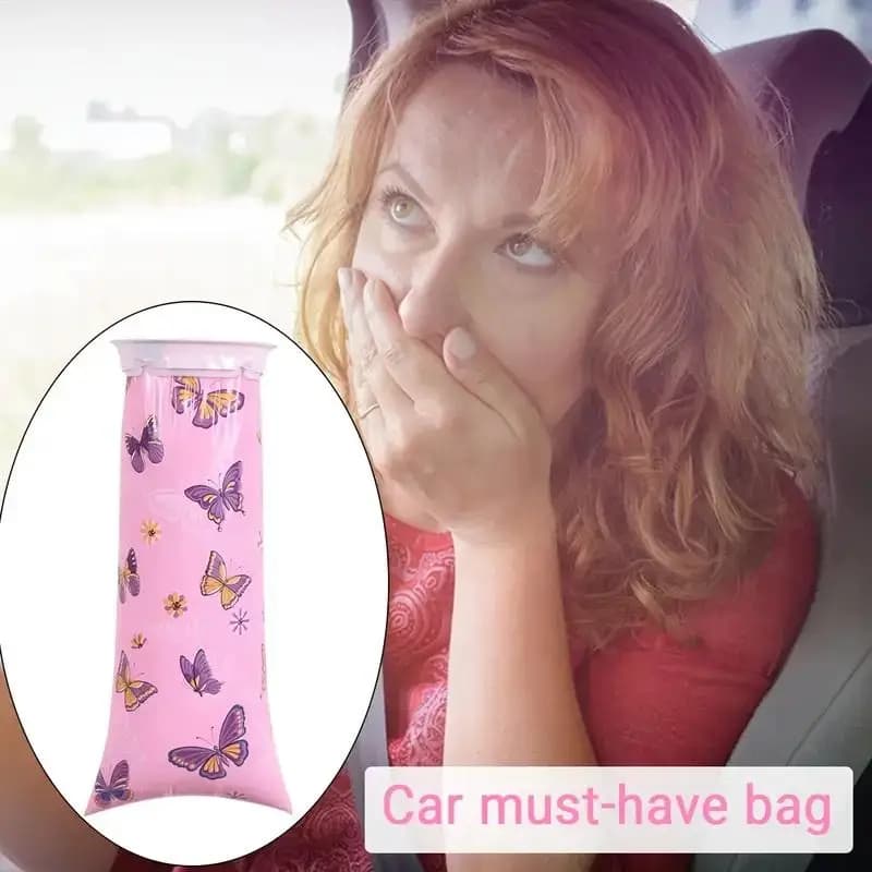 6pcs 1000ml For Children Aldult Car Mounted Cartoon Motion Sickness Bags Disposable Vomiting Bag Portable Diarrhea Bag Urine Bag - 2