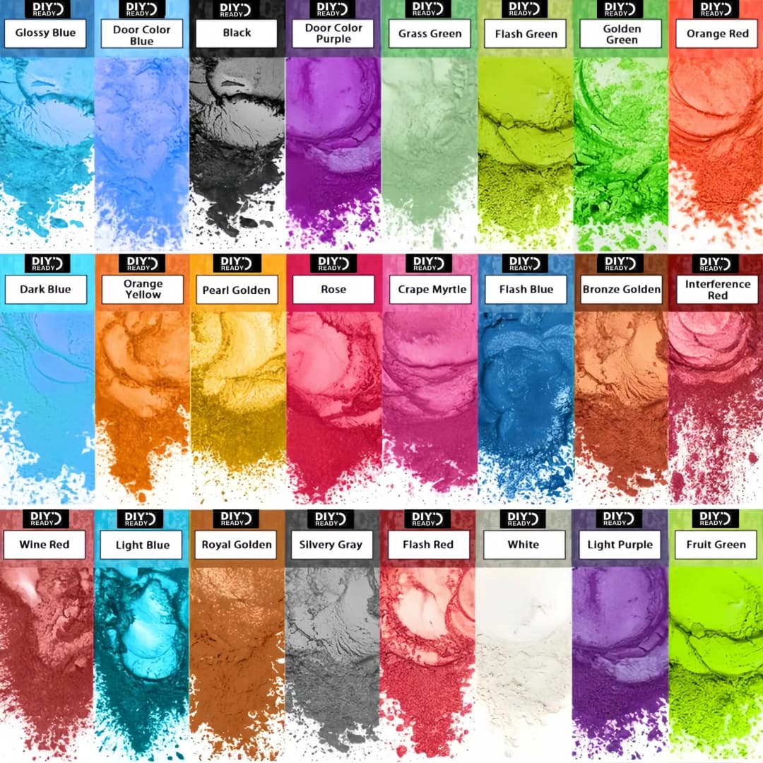 24 Colors/8 Colors 5g 0.18oz Pearlescent Mica Powder in Different Colors, Vibrant Epoxy Resin Dyes, DIY Jewelry Crafts, Long-Lasting Colored Pigments, Art and Craft Kits, Suitable for Candle Making, DIY Crafts, Woodwork River Tabletops, Liquid Pigment Mixtures, Coasters, and Jewelry Making