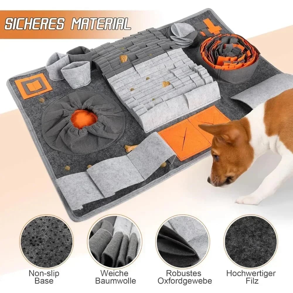 Dog Olfactory Carpet Mat Nose Smell Training Sniffing Pad Dog Puzzle Slow Feeding Bowl Food Dispenser Carpet Washable Dog Toys - 2