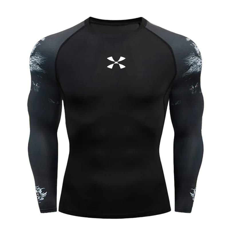 Cody Lundin Men's Compression Gym Wear Swim T Shirt Wholesale Men Gym Wear Slim Fit Rash Guard Compression T Shirt - 4
