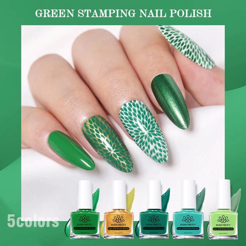 BORN PRETTY 10ml 25 Colors Nail Stamping Polish Nail Art Varnish with Peel Off Nail Latex Black White Colorful Stamp Polish - 3