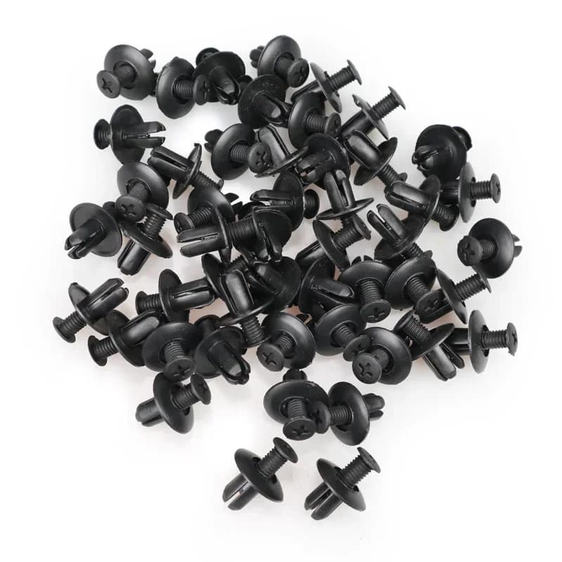 8mm Plastic Rivets Fasteners Screw Car Bumper Fender Black Rivet Car Fastener Clips for Toyota Focus Kia Nissan Yamaha - 6