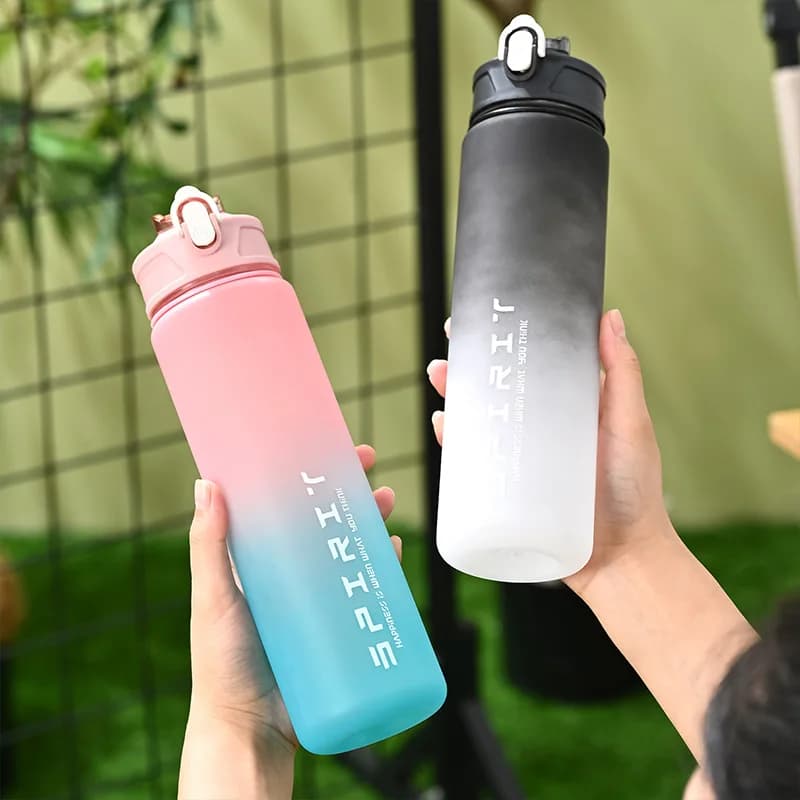1PCS 800ML Large Capacity Sports Water Bottle Leak Proof Colorful Plastic Cup Drinking Outdoor Travel Portable Gym Fitness Jugs - 2