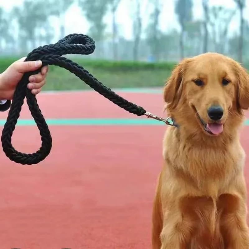 Large Dog Leash Nylon Braided Traction Rope Pet Walking Thick Hand Rope For Bulldog Rottweiler Hound Dogs Accessories - 4