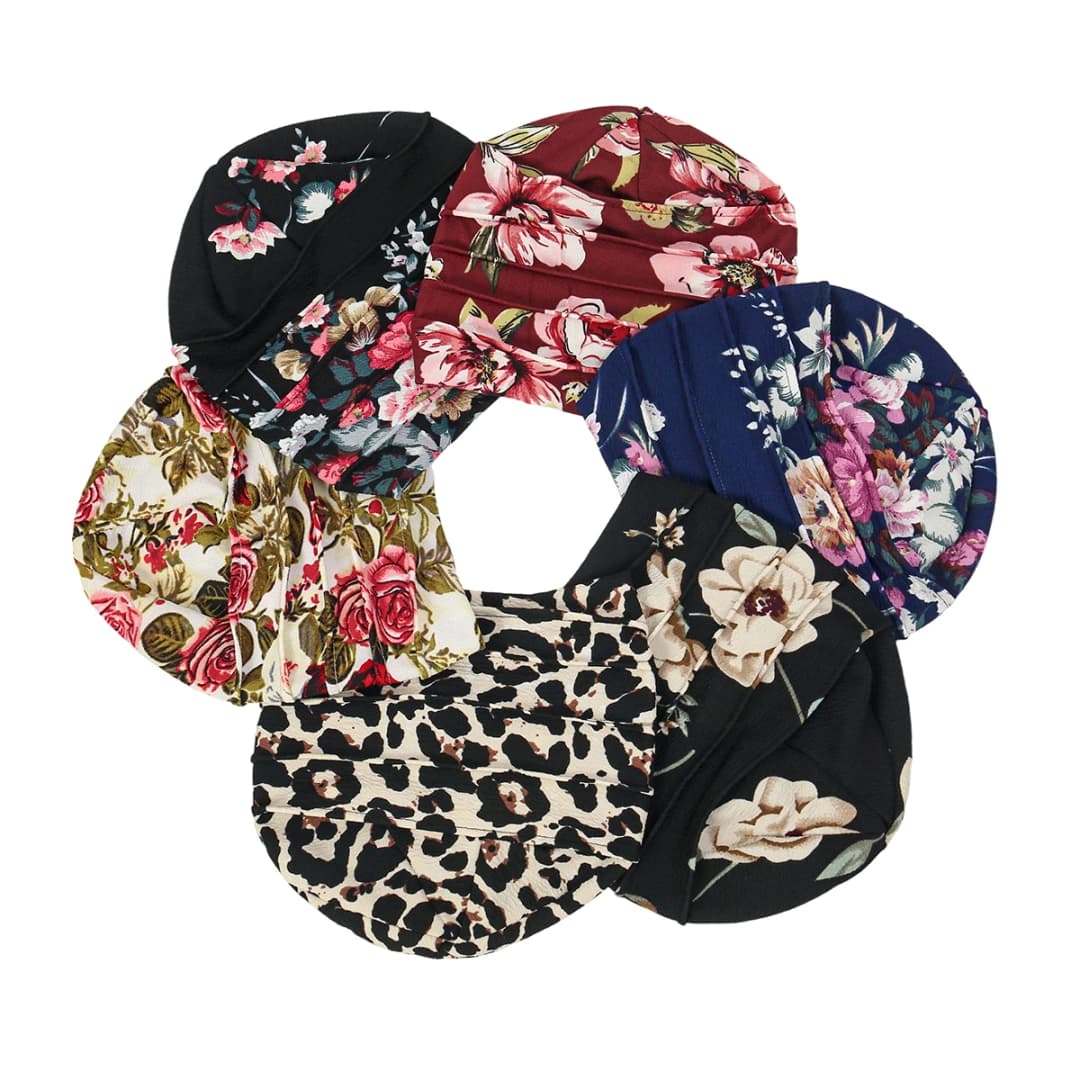 غطاء نوم ليلي مطبوع عليه زهور عصري، غطاء رأس مسلم للنساء، غطاء رأس ليوبارد، وشاح رأس للسيدات، غطاء مريح - 6