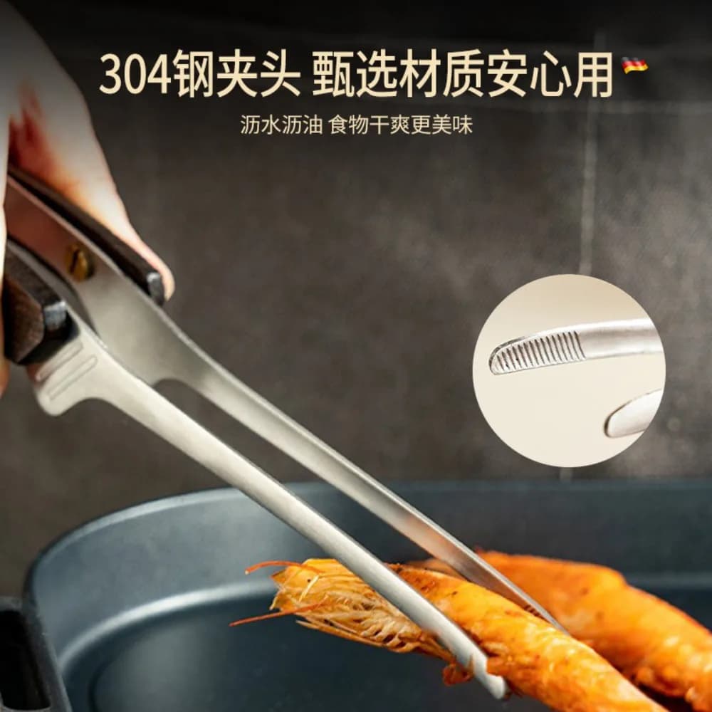 الفولاذ المقاوم للصدأ متعددة الوظائف القلي الأسماك كليب القلي ملعقة ستيك كليب خمر شواء كليب لوازم التخييم في الهواء الطلق - 4