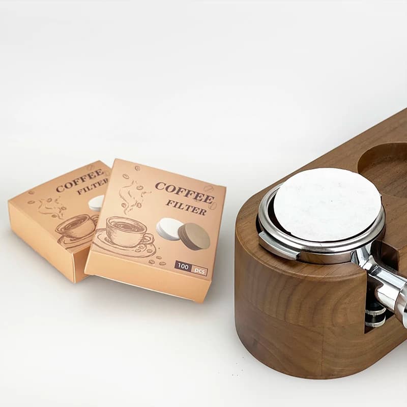 ورق فلتر القهوة فلاتر ورقية إسبريسو 51mm 53mm 58mm 100 قطعة شاشة Puck لآلات Delonghi Breville Portafilter - 2