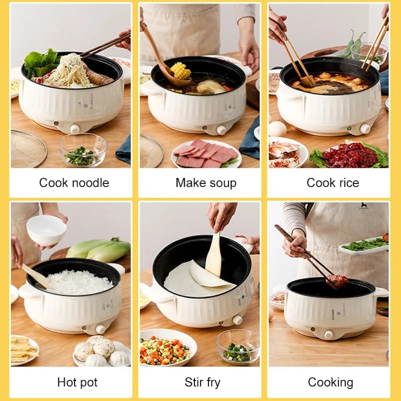 Electric MultiCooker Multifunctional Rice Cooker Frying Pan Non-stick Cookware Multi Soup Hotpot for Kitchen 1.7L/2.7L/3.2L - 3