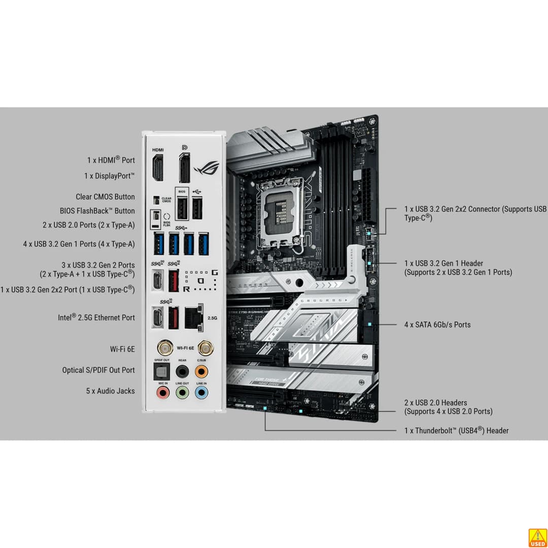 ASUS ROG STRIX Z790-A GAMING WIFI D4 Motherboard Socket LGA1700 CPU DDR4 5333(OC) MHz Memory Chipset Z790 ATX Mainboard