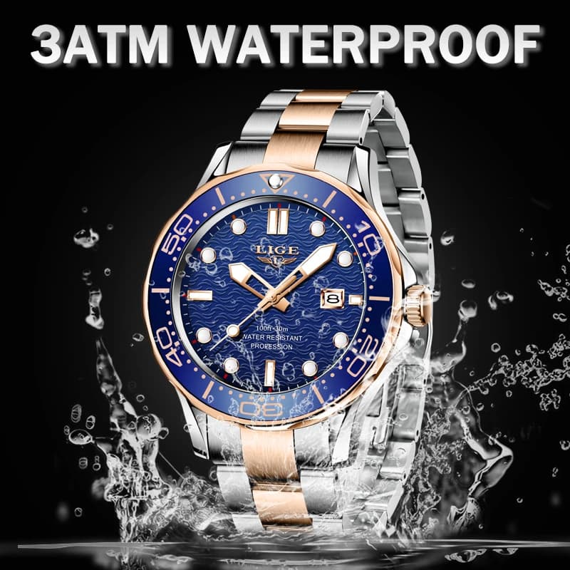 Reloj Hombre LIGE Top Luxury Mens Watches Fashion Business Quartz Wristwatches Waterproof Luminous Date Steel Watches Men Gifts - 4