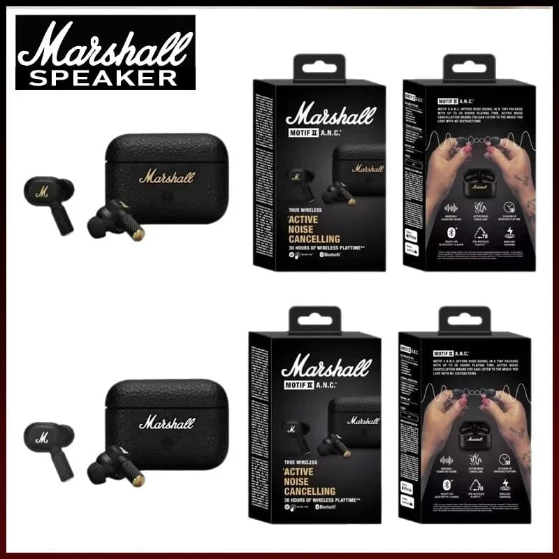 Marshall Motif II ANC True Wireless Earbuds Bluetooth 5.2 Noise Cancelling Headphones In-Ear Earphones with Mic HK Version - 2