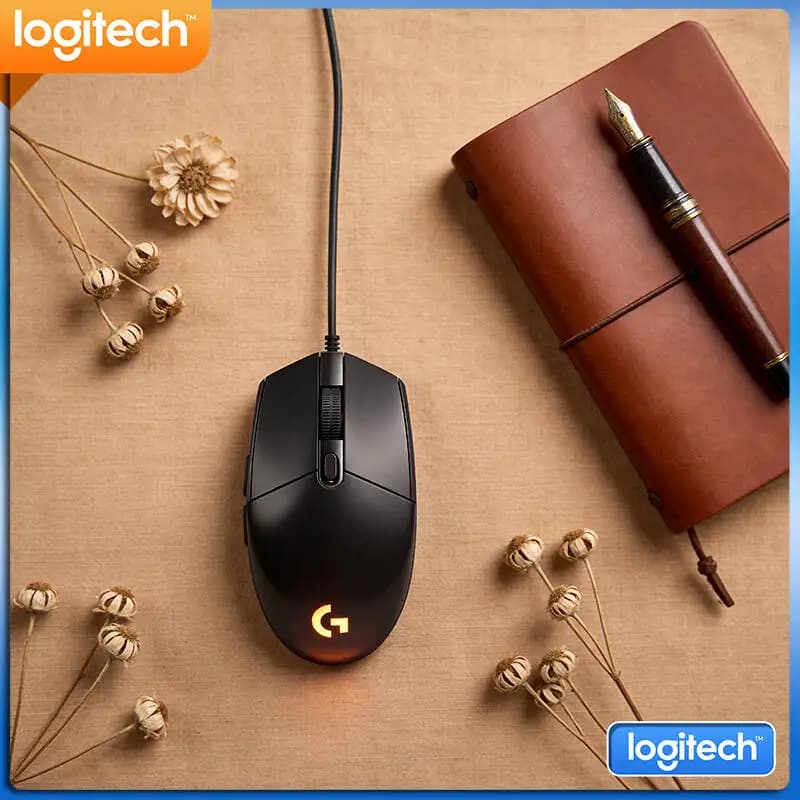 Logitech G102 Gaming Mouse, 16.8M RGB Colors, 8000 DPI Adjustable, Ergonomic Design for PC Laptops