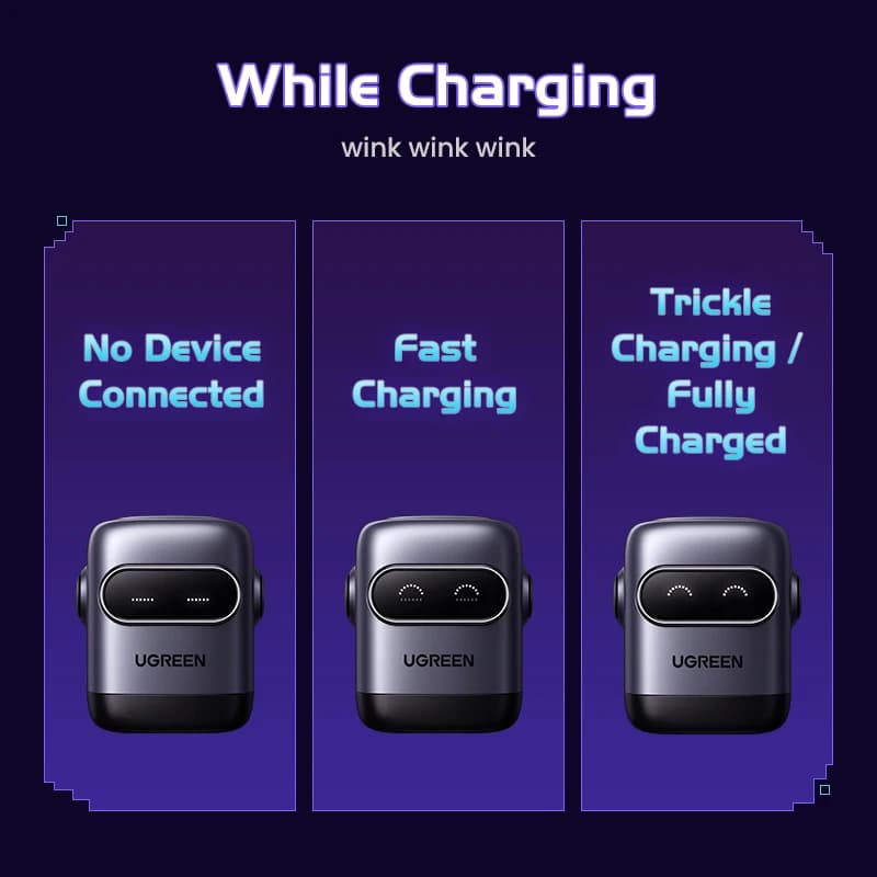 【US Plug】UGREEN 65W 30W GaN Charger Robot Design QC4.0 3.0 PPS for iPhone 17 16 15 Pro Macbook Laptops Tablet PD3.0 Fast Charg - 4