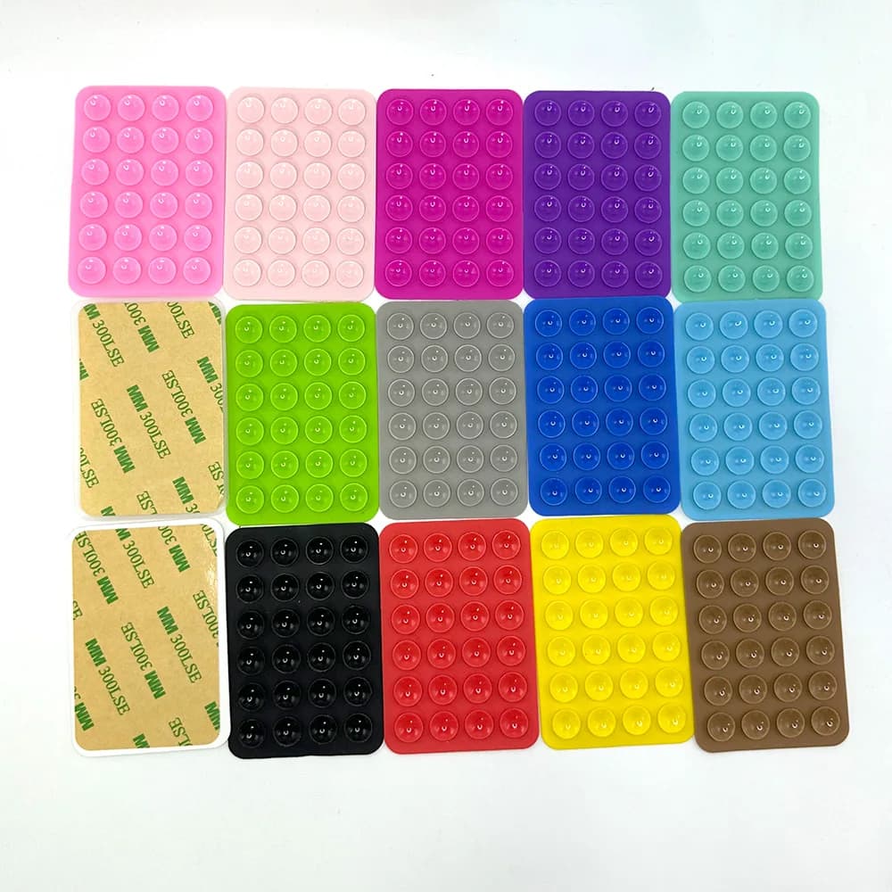 Silicone World Square Silicone Mobile Phone Fixing Suction Cup Car Mounted Bracket Phone Case Universal Anti Slip Suction Cup - 6