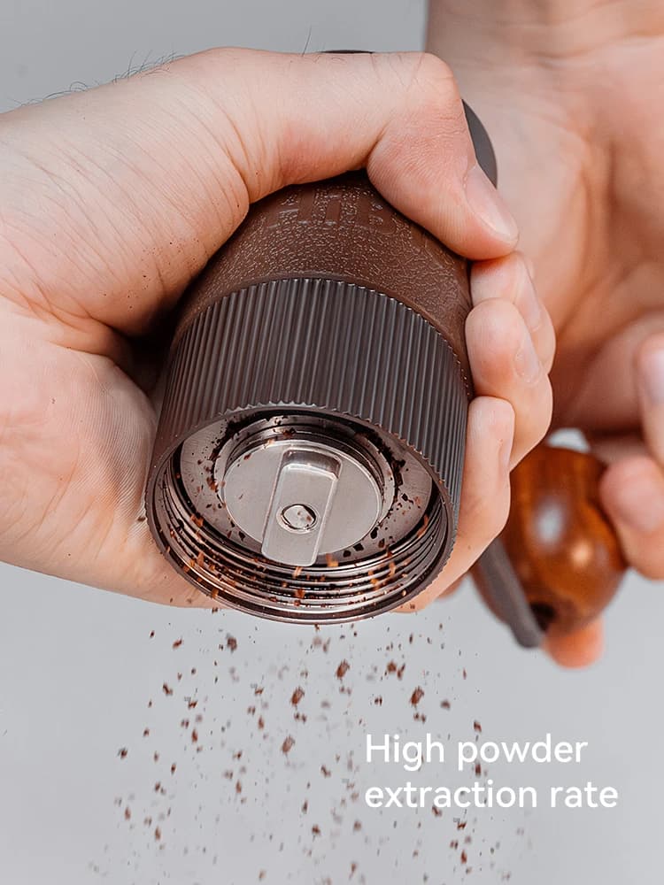 HiBREW Manual Coffee Grinder Aluminum Conical Burr Capacity 22g Hand Coffee Grinder with 11 Levels Adjustable Setting Pour Over - 6