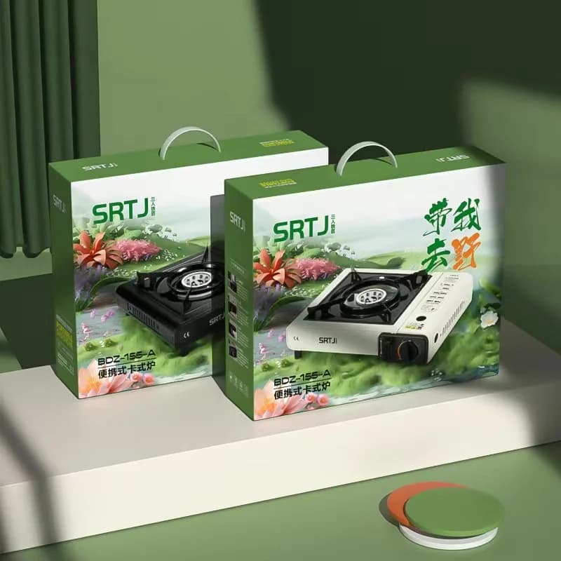 موقد غاز محمول بتصميم مدمج، مثالي للشواء والتخييم، خفيف الوزن، 2025 - 4