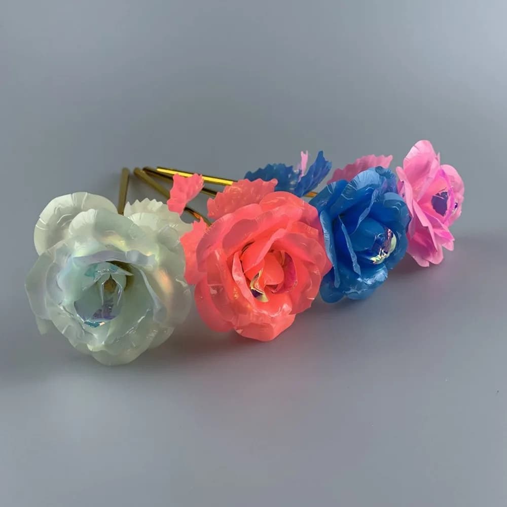 Rose 24k Gold Foil Rose Mother'S Day Gifts Rose-Shaped Eternal Rose Flower For Valentine'S Day Couple Gift Christmas Halloween - 5