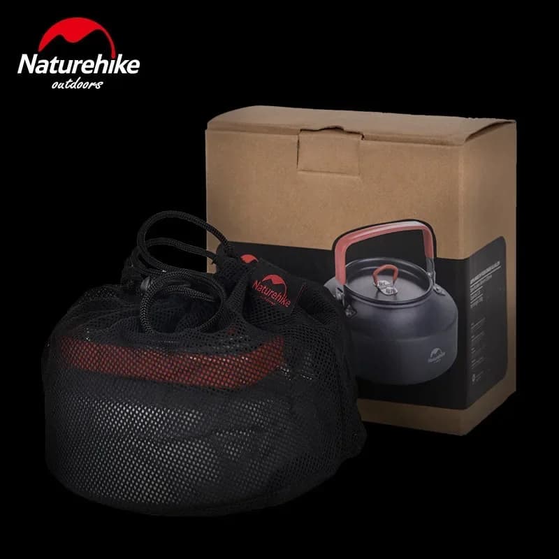 Naturehike 1.1L / 1.45L Aluminum Kettle Teapot Lightweight Outdoor Coffee Pot Camping Hiking Backpacking Kettle Travel Tableware - 3
