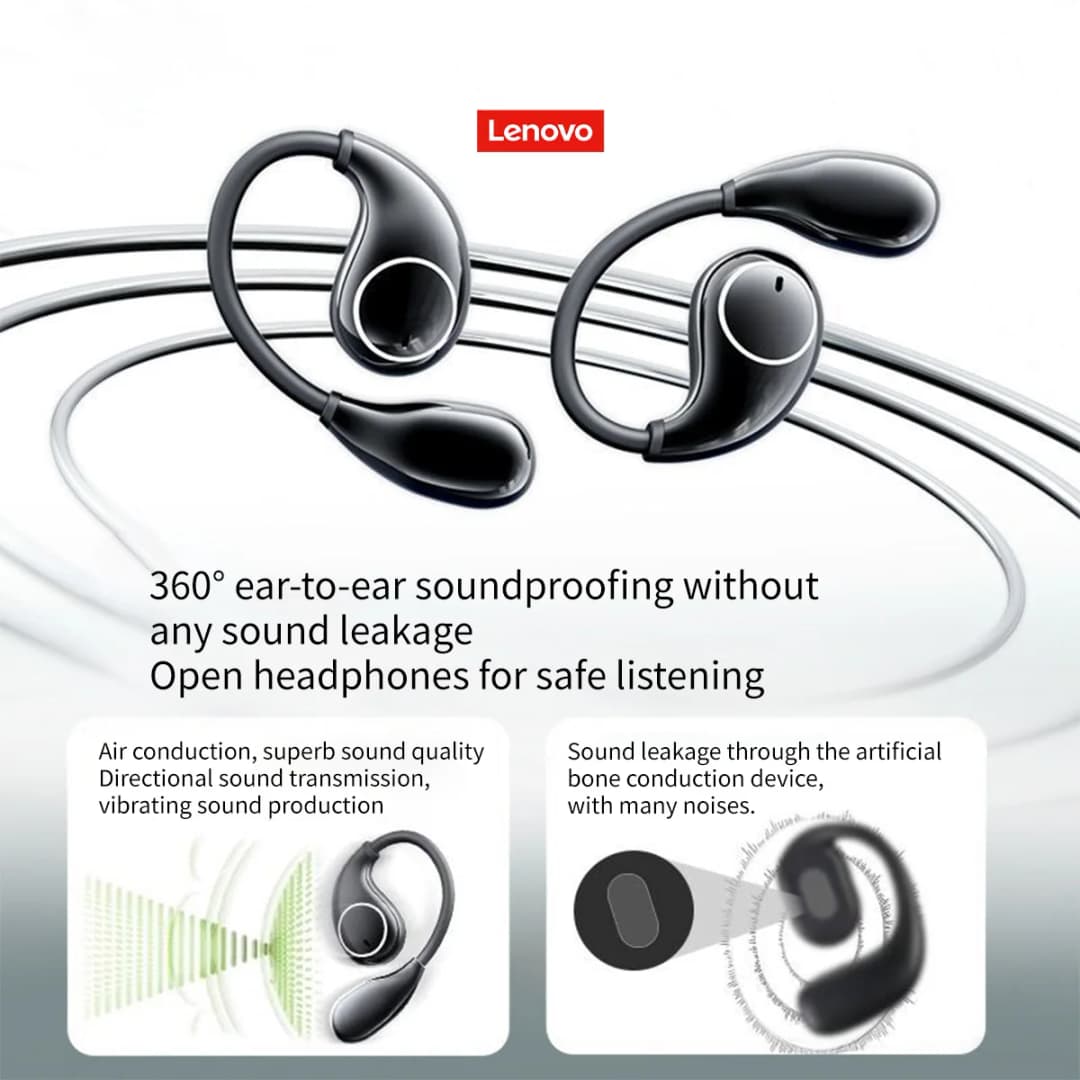 Lenovo Original TA320 Wireless Earphones Bluetooth 5.4 Long Battery Music Gaming Earphone with MIC Waterproof Sport Earbuds Gift - 3