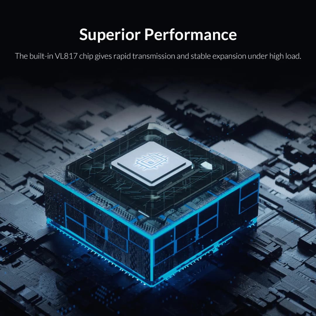 ORICO Powered USB Hub Splitter Socket with Multi USB 3.0 Port Slot Plug On-Off Key Switch Dock Power Strip Adapter for PC Lapto - 5