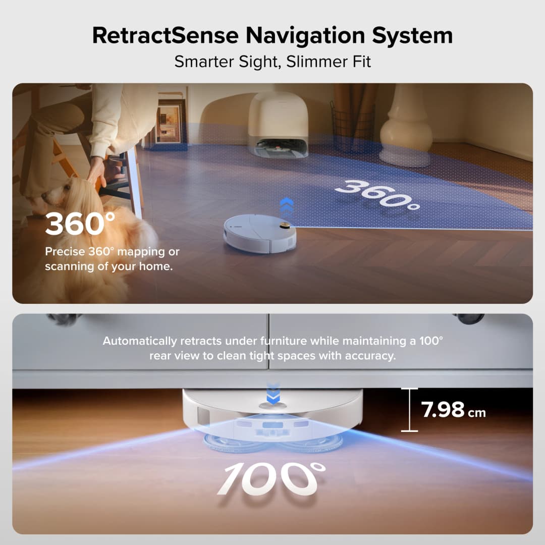 roborock Qrevo Curv 2 Pro Robot Vacuum and Mop 25000Pa Suction 3.14’’ Ultra Slim Dual Anti-Tangle System AI - 4