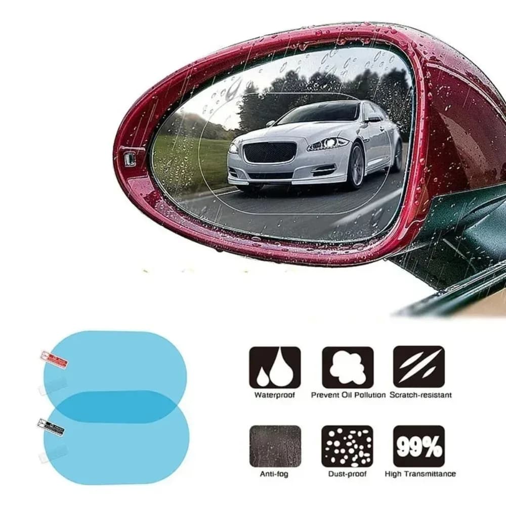 Car Rearview Mirror Protective Film Anti Fog Membrane Anti-Glare Waterproof Rainproof Car Sticker Clear Film - 5