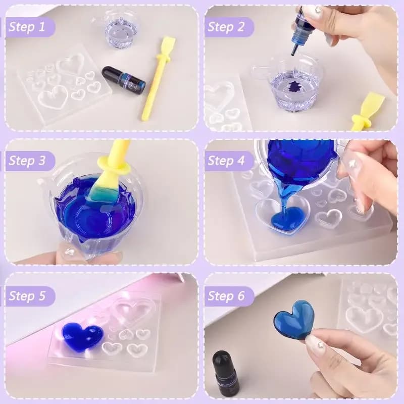 طقم راتنج الإيبوكسي والمصلب + صبغة بيضاء، خليط بنسبة 1:1، شفاف للصب في أعمال الحرف اليدوية/المجوهرات، يقلل الفقاعات، تسوية ذاتية سلسة - 5