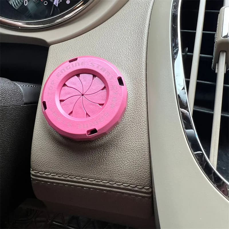 Ignition Device Decor Motorcycle Key Cover Car Interior Sticker Decorative Rotary Push To Start Button Cover for Motorcycle Lock - 3