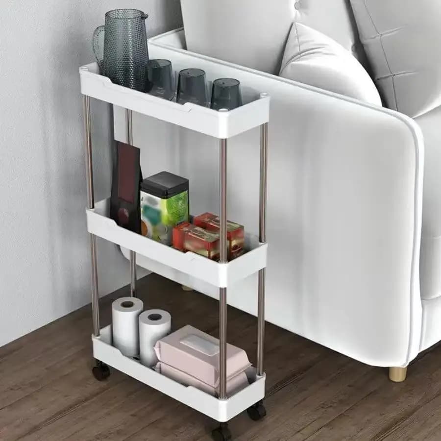 2026 3 Layer Rolling Bathroom Storage Cart With Wheels Multi-purpose Organizer for Bathroom Kitchen Office Utility - 6
