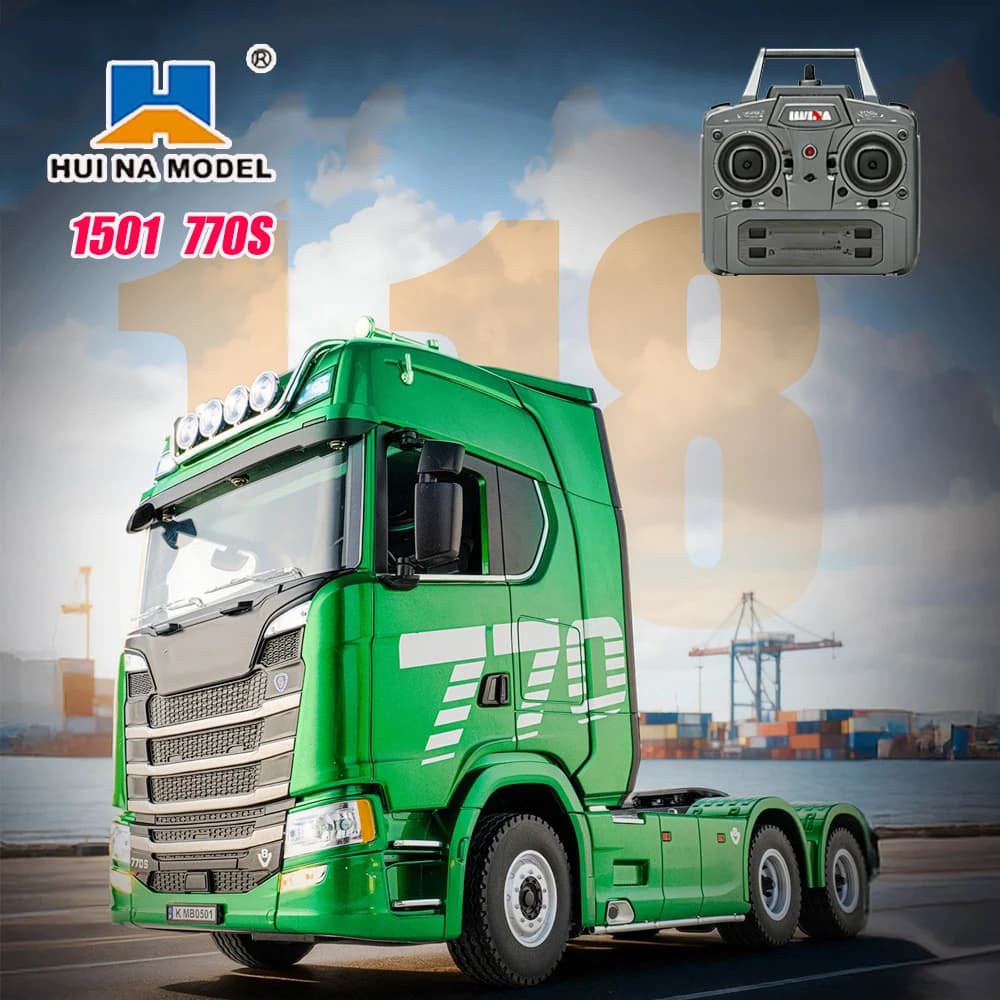 HUINA 770S مركبة تحكم عن بعد مقطورة جرار 1/18 سيارة تحكم عن بعد 19 قناة - 2