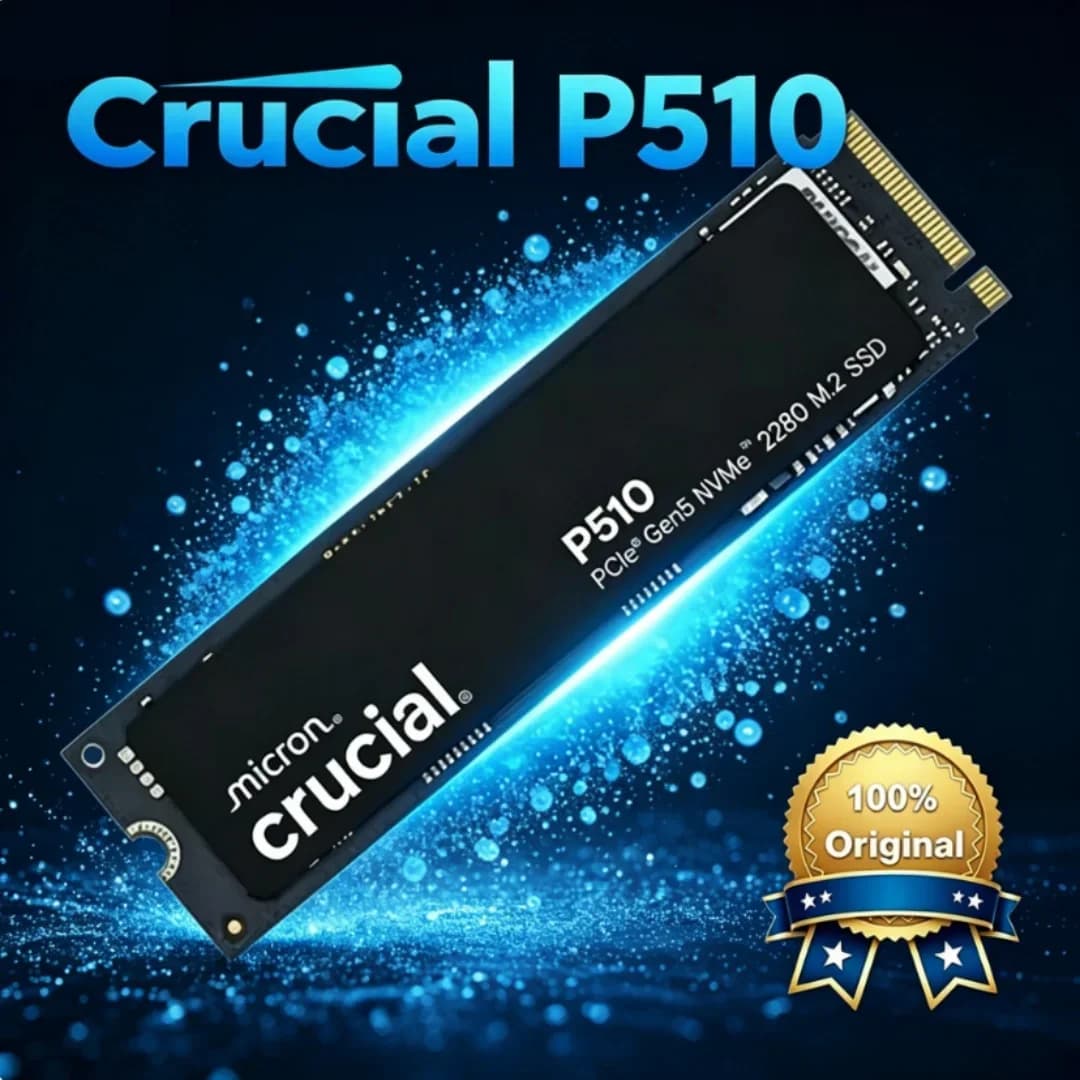 قرص صلب داخلي متين Crucial P510، Gen5 PCIe 5.0 NVMe M.2 2280 SSD، 1TB/2TB، لأجهزة الكمبيوتر المحمولة والمكتبية وألعاب الكمبيوتر