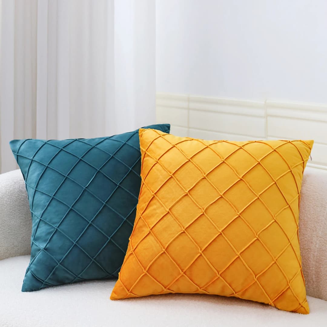 Geometric Cushion Cover Velvet Pillow  Living Room Decoration Pillows for Sofa Home Decor Polyester Blend 45x45cm Pillowcase - 3