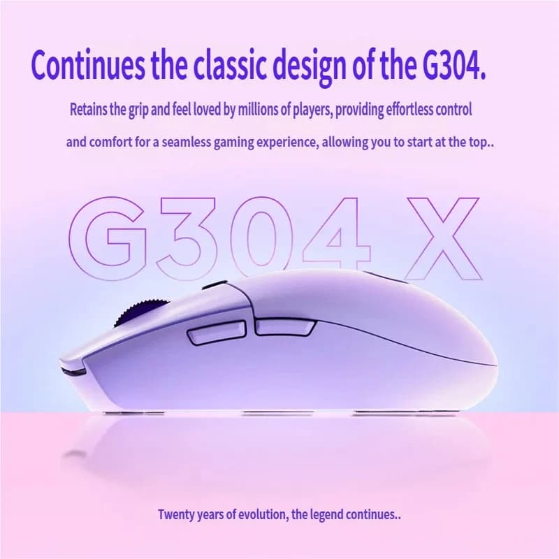 ماوس لاسلكي Logitech G304 X LIGHTSPEED للألعاب والرياضات الإلكترونية، تصميم ميكانيكي، مناسب للأيدي الصغيرة - 2