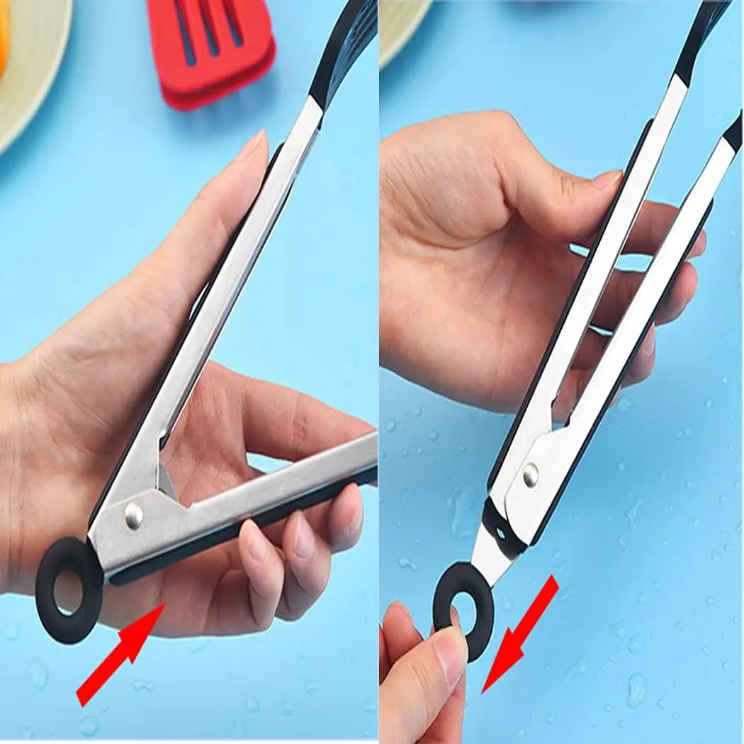 Silicone Bbq Tongs Bbq Clip Kitchen Clips Silicone Food Tongs Food Clips Kitchen Tool for Home Stainless Steel Shovel - 5