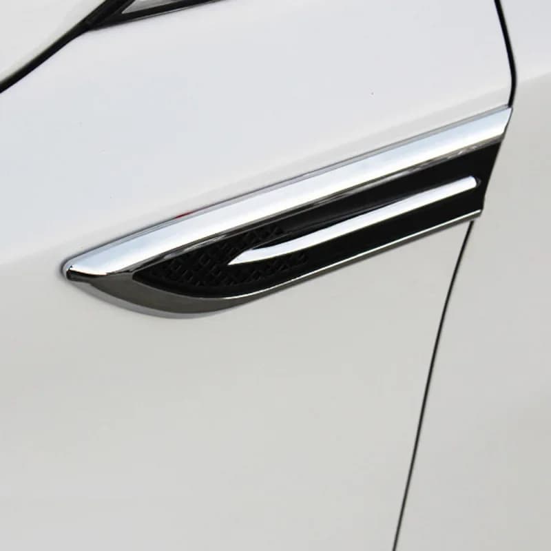 Car Body Decoration False Wind Mouth Side Modification Electroplated Wind Mesh Blade Fender Sticker Exterior Decorative Sticker - 5