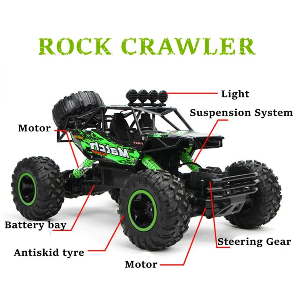 سيارة RC 4WD بمقياس 1:12 / 1:16، تحكم راديو 2.4G، سيارات وشاحنات للطرق الوعرة، لعبة أولاد - 3