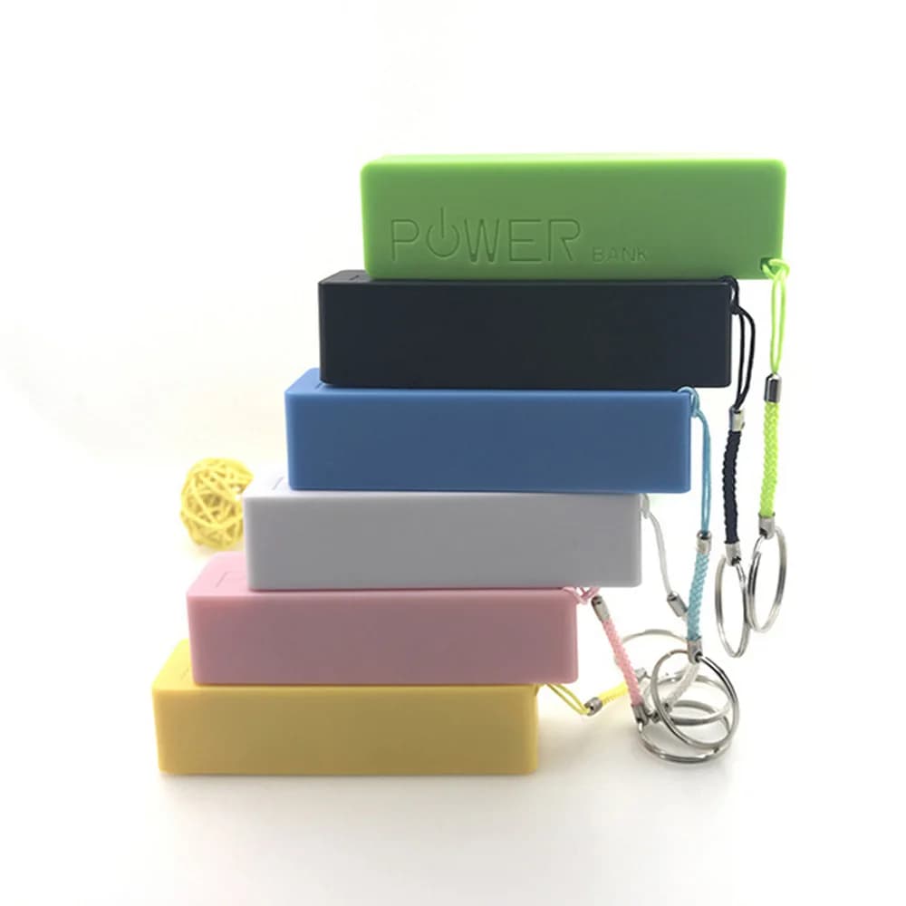 مجموعة غلاف بنك طاقة محمول صغير ، علبة بطارية تصنعها بنفسك ، صندوق تخزين للهاتف الذكي ، MP3 ، شحن محمول إلكتروني ، USB ،!